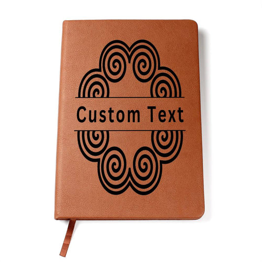 Hmong Inspired Personalized Journal, Vegan Leather Journal, Custom Name Journal, Personalized Gift for Her, For Him