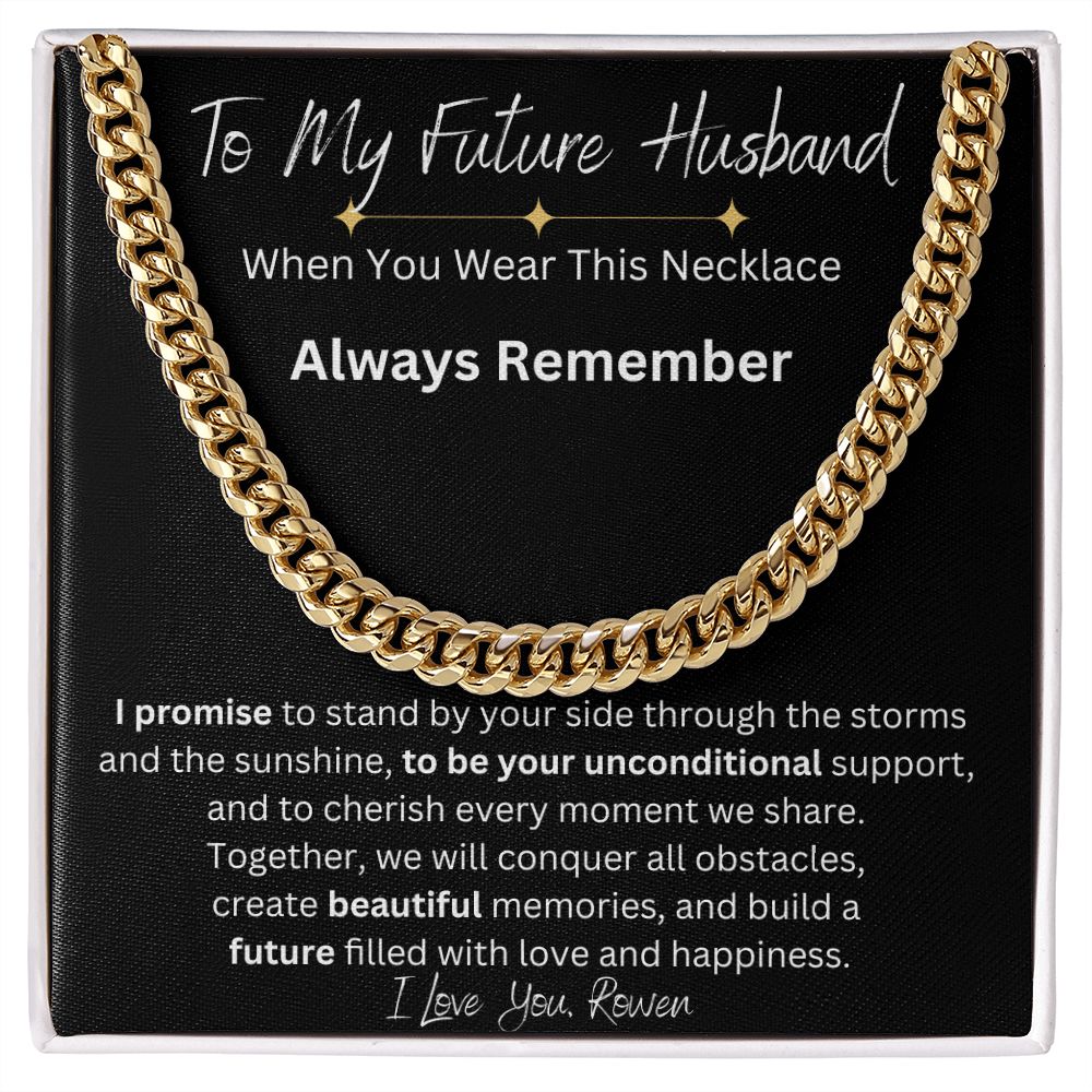 1 Year Anniversary Gift For Boyfriend, Future Husband Gift For Boyfriend, Cuban Link, One Year Anniversary Gift, Newly Wed Gift