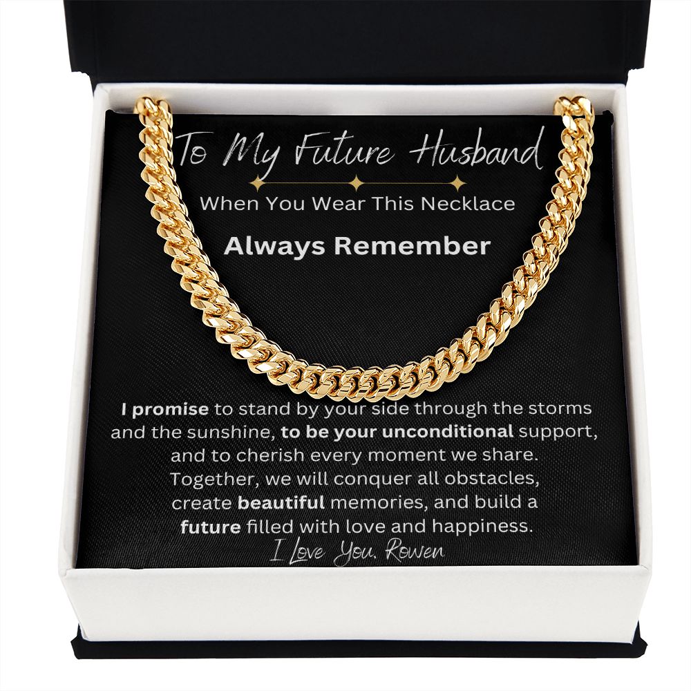 1 Year Anniversary Gift For Boyfriend, Future Husband Gift For Boyfriend, Cuban Link, One Year Anniversary Gift, Newly Wed Gift