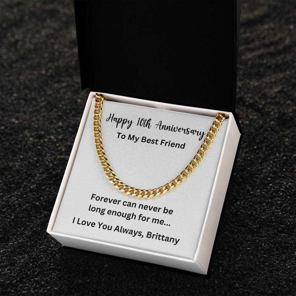 1 Year Anniversary Gift For Boyfriend, Future Husband Gift For Boyfriend, Cuban Link, One Year Anniversary Promise Gift, Personalized Newly Wed Gift,