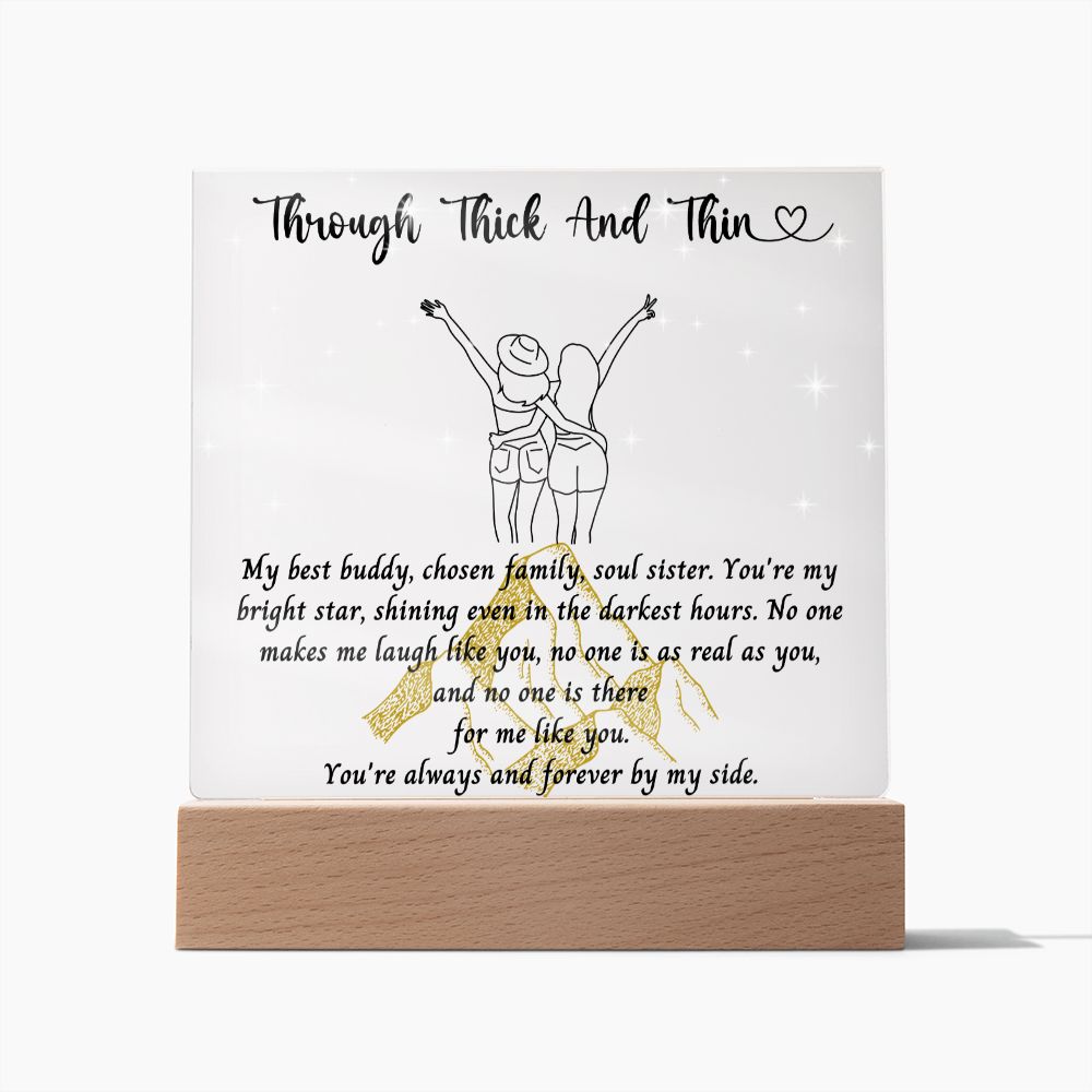 Best Friend Gift For Her | Birthday Ideas for Women | Through Thick and Thin Gift | Two Friend Friendship Present | Long Distance Friendship Gift