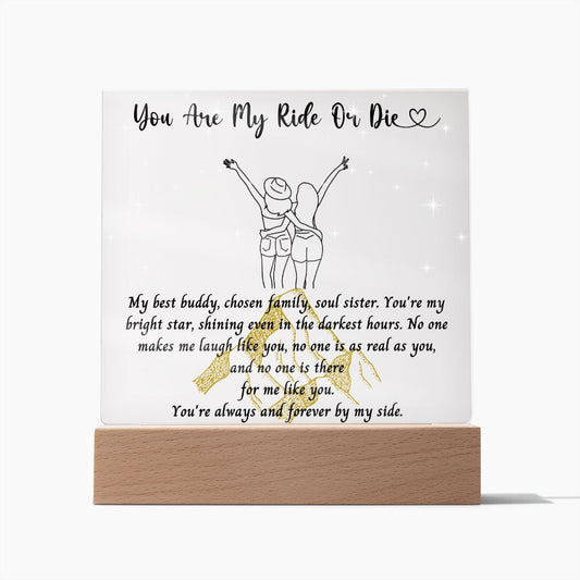Best Friend Gift For Her | Birthday Ideas for Women | Ride or Die Gift | Two Friend Friendship Present | Long Distance Friendship Gift