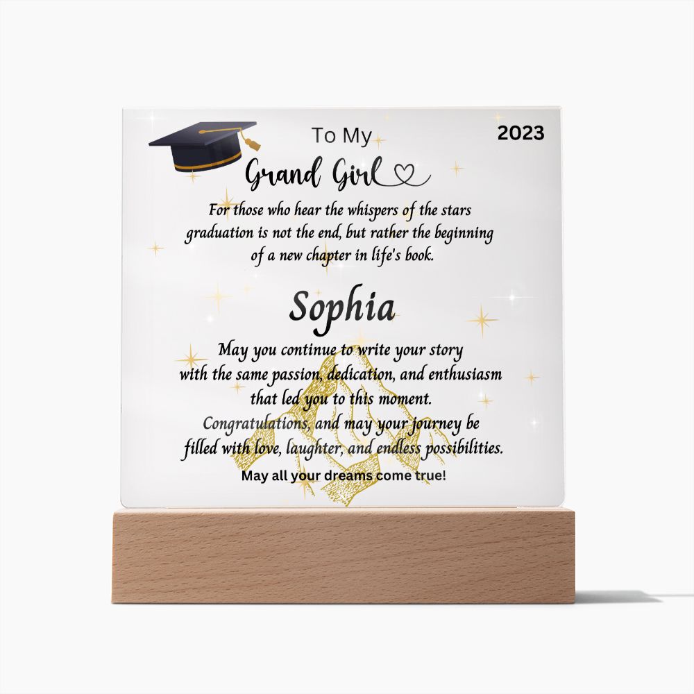 Personalized Graduation Gift | From Grandma | Custom Name Gift | Personalized Gift For Her | Gifts For Her | Grandma Gift| Granddaughters | Starfall Pendant | Velaris ACOTAR Inspired | Book Gift | Ethereal