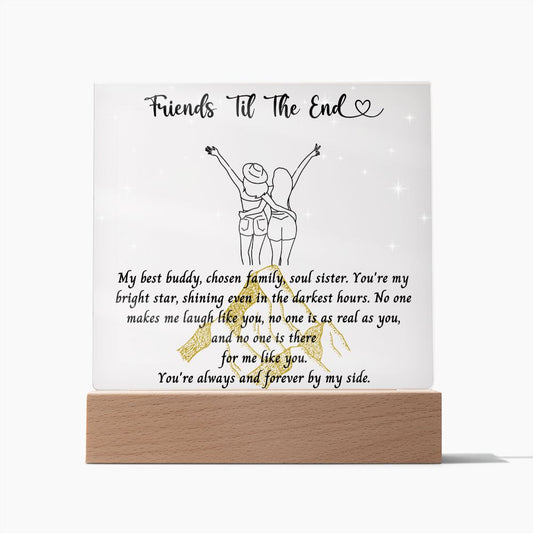 Best Friend Gift For Her | Birthday Ideas for Women | Friends Til The End Gift | Two Friend Friendship Present | Long Distance Friendship Gift