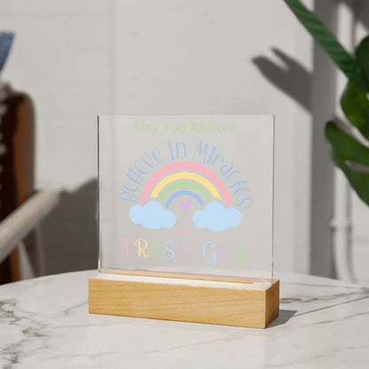 Night Light | Rainbow | Faith Gift | LED Decor |