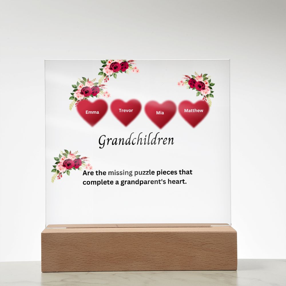 Personalized Plaque | Mother's Day Gift | Personalized Custom Name Gift | Personalized Gift For Her | Gifts For Her | Grandma Gift| Grandchildren