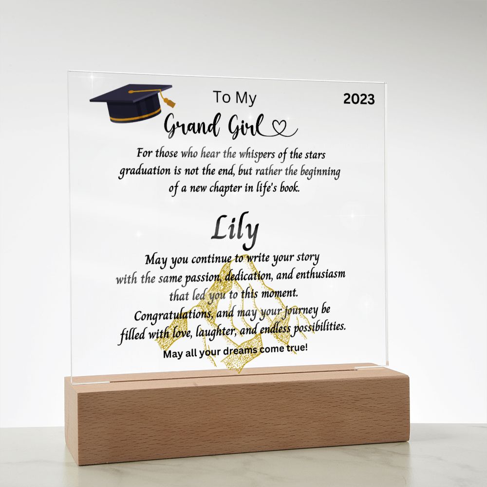 Personalized Graduation Gift | From Grandma | Custom Name Gift | Personalized Gift For Her | Gifts For Her | Grandma Gift| Granddaughters | Starfall Pendant | Velaris ACOTAR Inspired | Book Gift | Ethereal