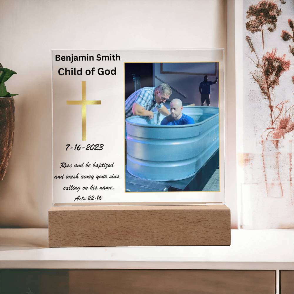 Personalized Baptism Gift with Photo