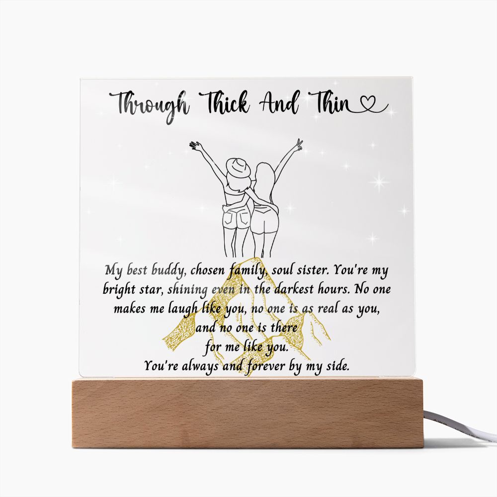 Best Friend Gift For Her | Birthday Ideas for Women | Through Thick and Thin Gift | Two Friend Friendship Present | Long Distance Friendship Gift