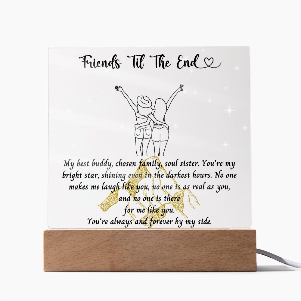 Best Friend Gift For Her | Birthday Ideas for Women | Friends Til The End Gift | Two Friend Friendship Present | Long Distance Friendship Gift