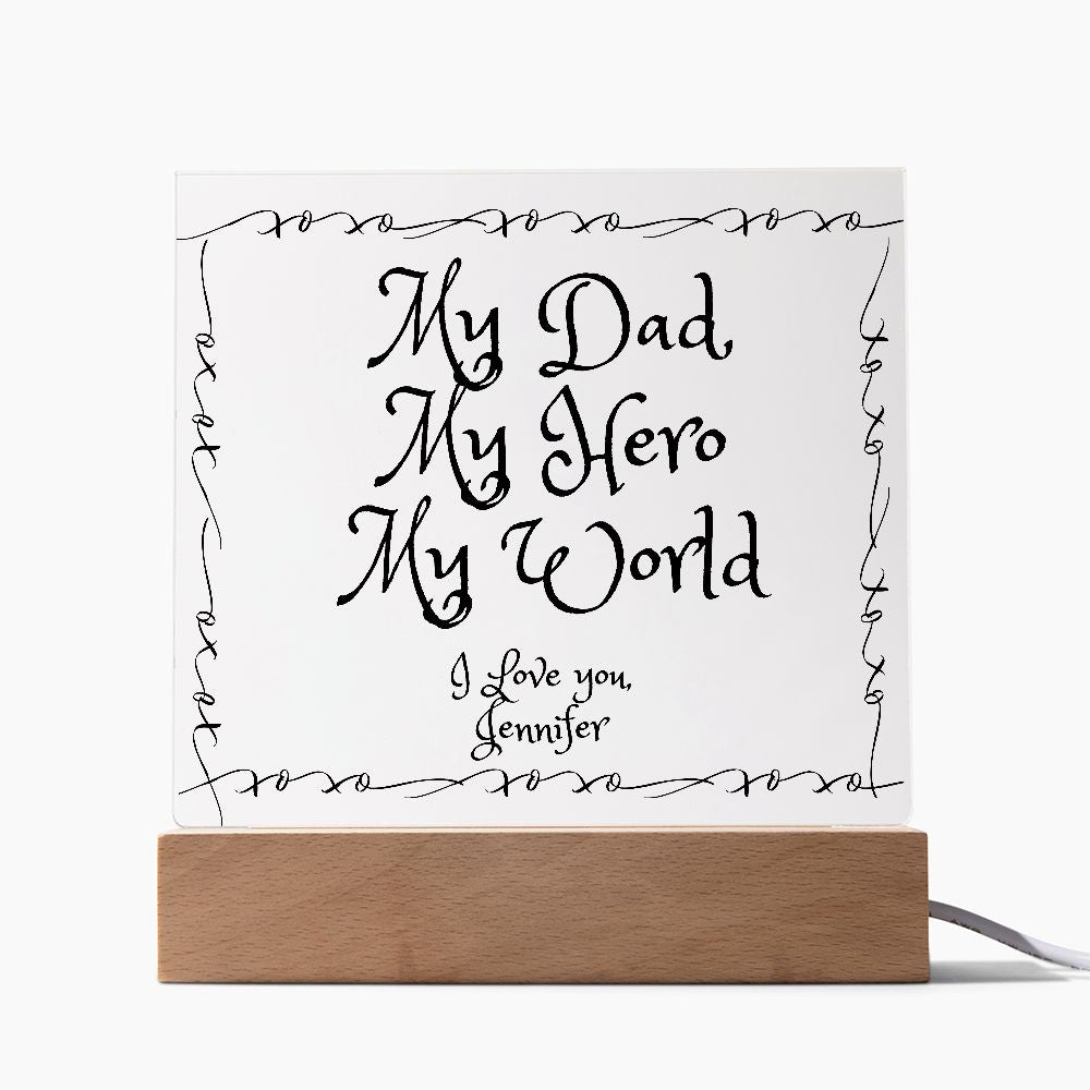 Fathers Day Gift for Him | From Daughter | Personalized Name | Dad Present | Custom Engraved Gift