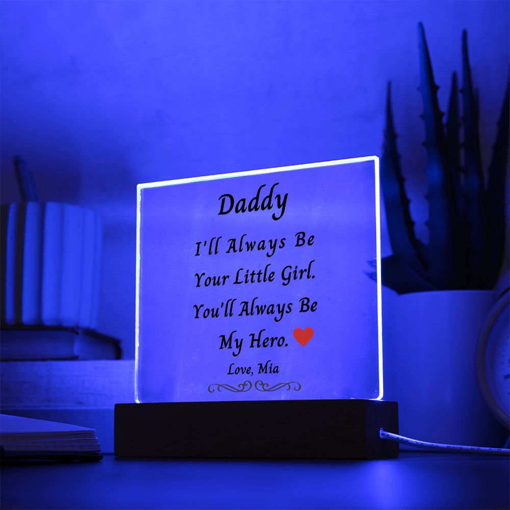 Personalized Gift for Him | Gift for Dad | From Daughter | Minimalist Gift | Custom Name Gift | Birthday Gift for Dad | 40th | 50th