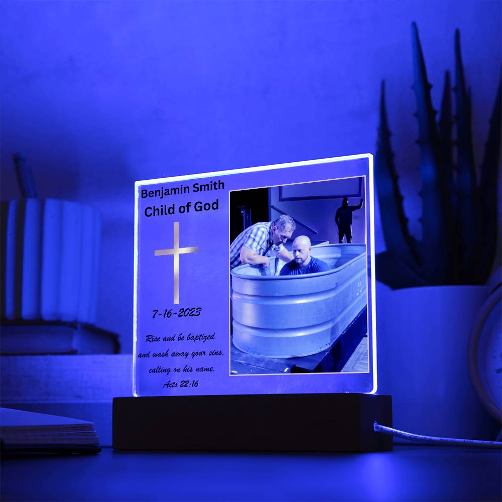 Personalized Baptism Gift with Photo