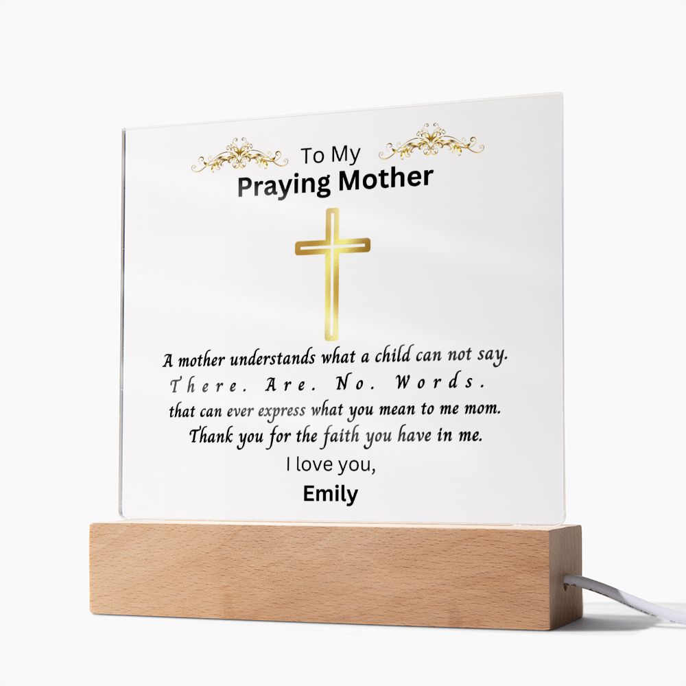 To Mother | From Daughter |  Personalized Custom | Praying Mother | Inspirational Message, Unique Mothers Day Gift