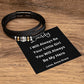 Gifts for Him | Gift for Dad | From Daughter | Bracelet for Men | Made for You | Personalized Birthday Gift | Vegan Leather Band |