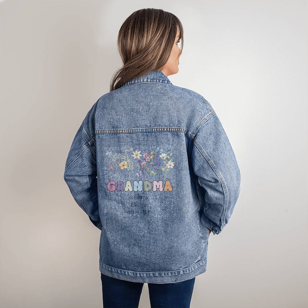 Grandma with FLowers Jacket with Names