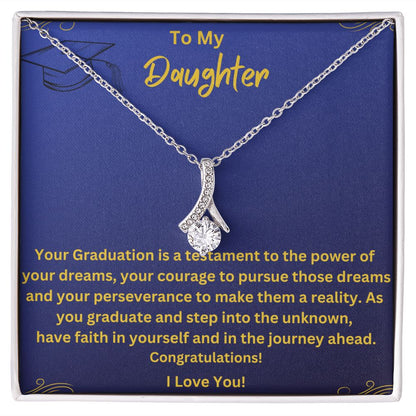 Daughter Graduation Gift Necklace | From Mom, Grad Present from Dad, Graduation Gifts 2023, High School Senior, College Gift for Her Pendant