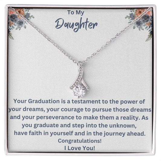 Daughter Graduation Gift Necklace | From Mom, Grad Present from Dad, Graduation Gifts 2023, High School Senior, College Gift for Her Pendant