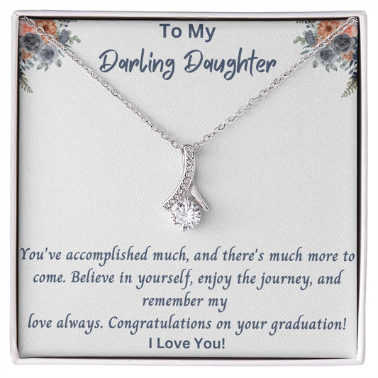 Daughter Graduation Gift Necklace | From Mom, Grad Present from Dad, Graduation Gifts 2023, High School Senior, College Gift for Her Pendant