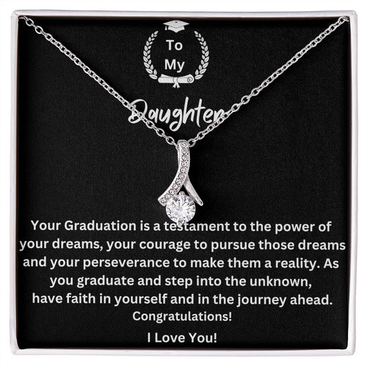 Daughter Graduation Gift Necklace | From Mom, Grad Present from Dad, Graduation Gifts 2023, High School Senior, College Gift for Her Pendant