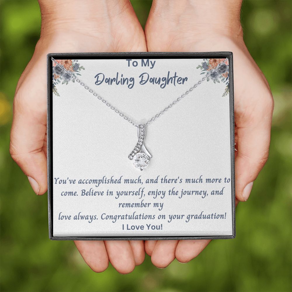 Daughter Graduation Gift Necklace | From Mom, Grad Present from Dad, Graduation Gifts 2023, High School Senior, College Gift for Her Pendant