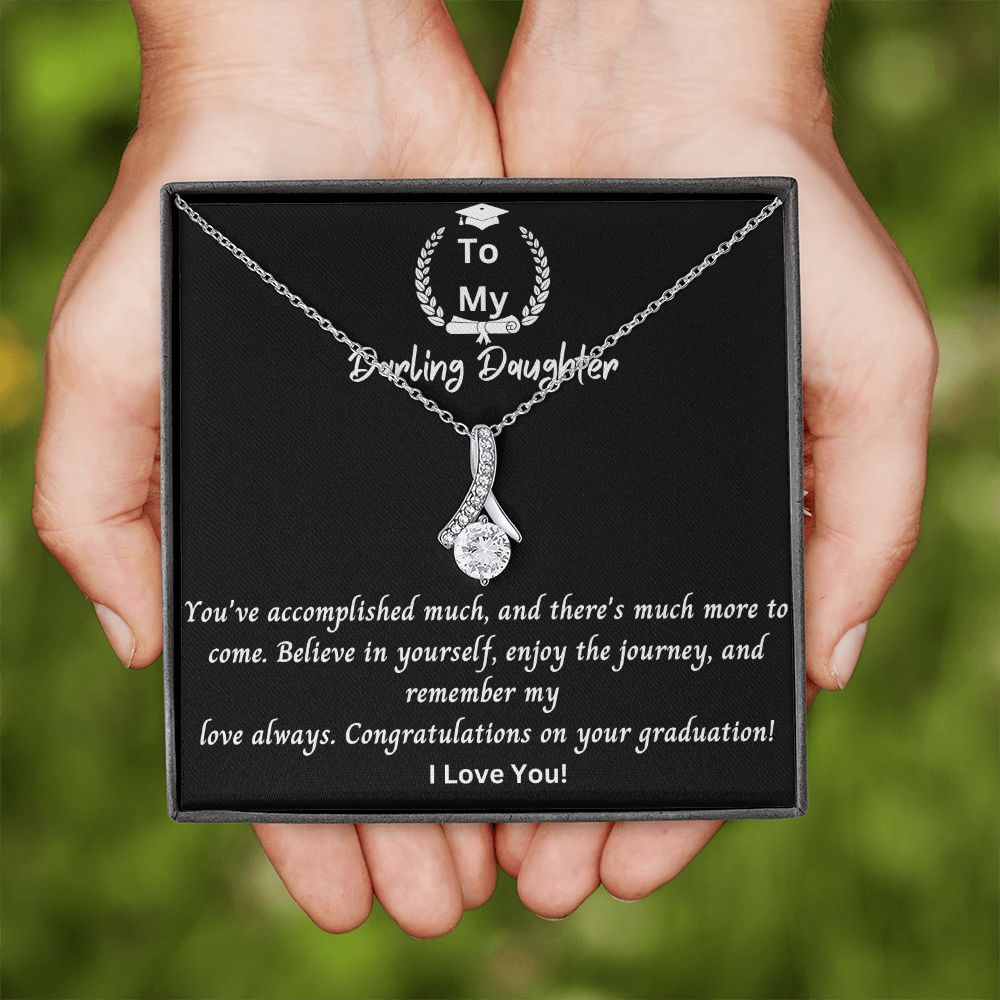 Daughter Graduation Gift Necklace | From Mom, Grad Present from Dad, Graduation Gifts 2023, High School Senior, College Gift for Her Pendant