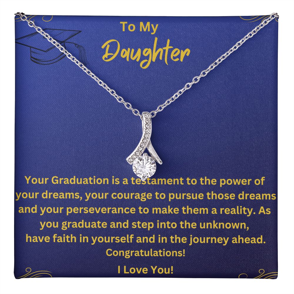 Daughter Graduation Gift Necklace | From Mom, Grad Present from Dad, Graduation Gifts 2023, High School Senior, College Gift for Her Pendant