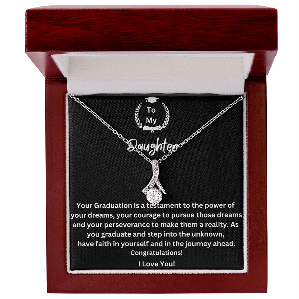 Daughter Graduation Gift Necklace | From Mom, Grad Present from Dad, Graduation Gifts 2023, High School Senior, College Gift for Her Pendant