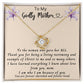 Gift for Mom | From Daughter, Love Knot Necklace, Meaningful Gift, Mom Gift from Son, Mom Present, Word Quote Jewelry, To My Godly Mother