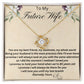 To My Future Wife Necklace for Women from Husband Future Wife Romantic Wedding Gifts Love Knot