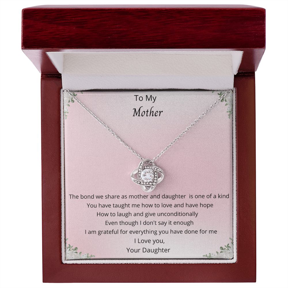 Mother Daughter Gift Love Knot Necklace