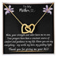 Gift for Mom | From Daughter, Meaningful Gift, Mom Gift from Son, Mothers Day Necklace, Quote Jewelry, Interlocking Hearts Necklace To My Mother