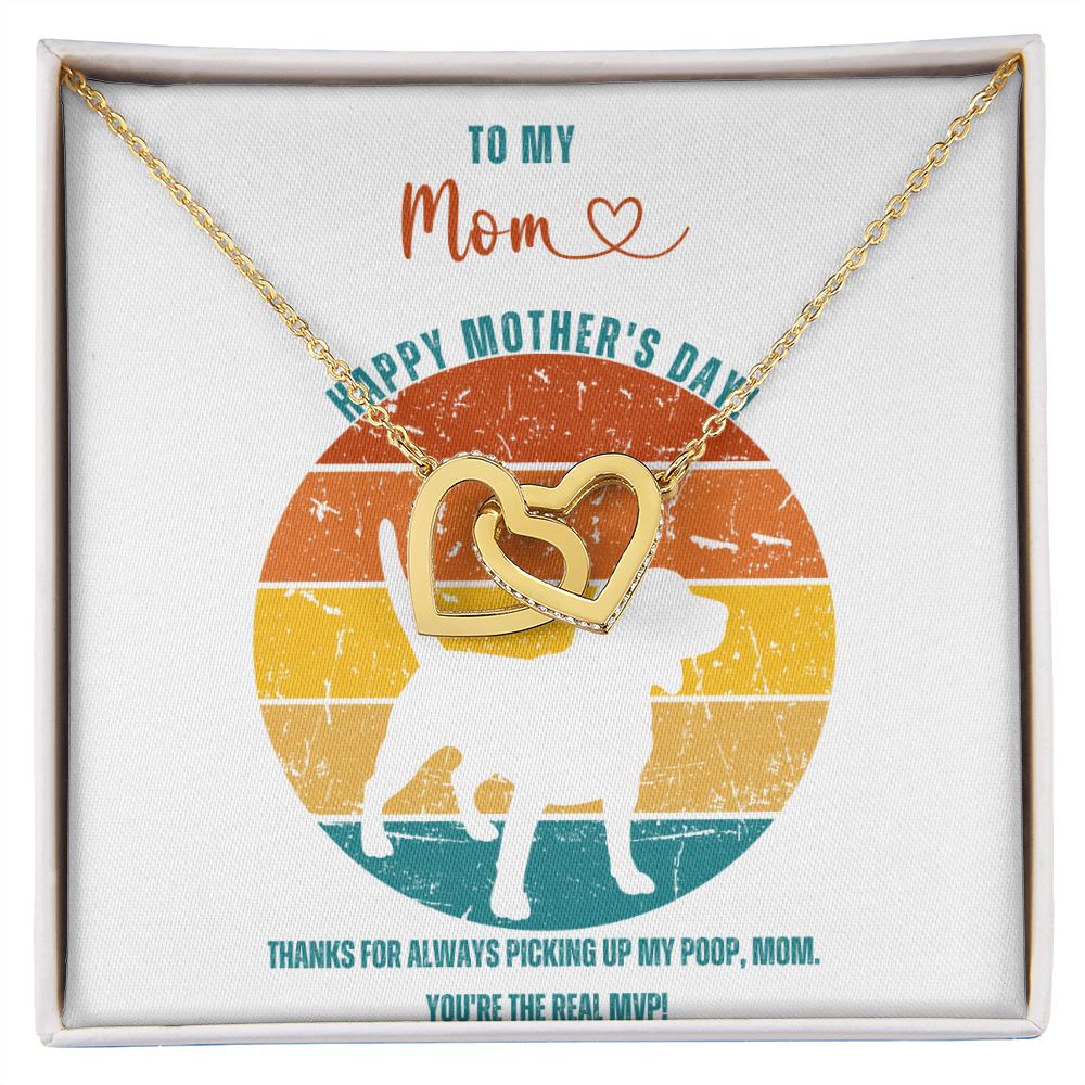 Dog Mom Gift from Dog for Women Dog Lover Gift Dog Mama Unique Gift from Canine Pet Interlocking Heart Necklace Dog Owner Beagle