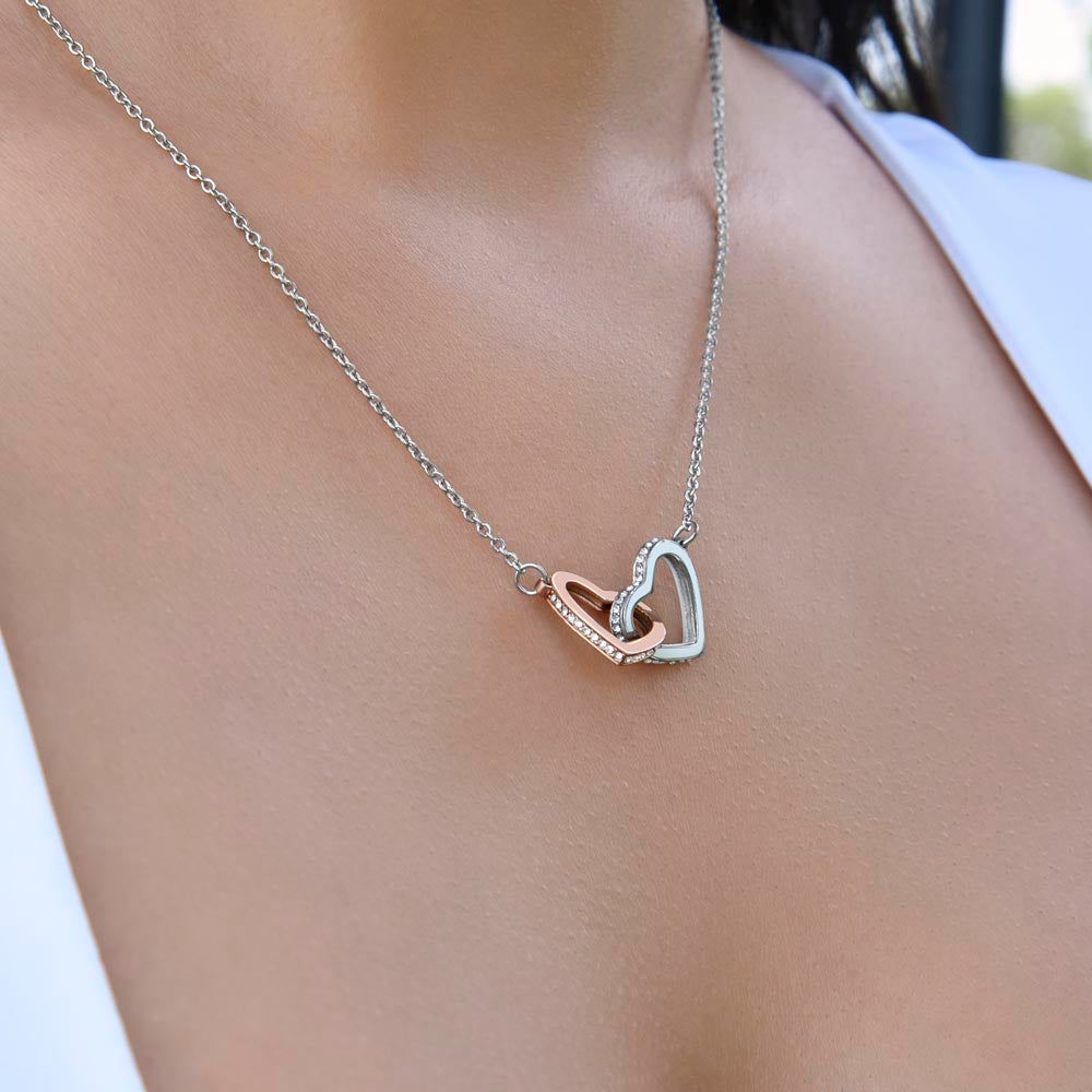 Sorority Sister Gifts for Little and Big-Interlocking Hearts Necklace