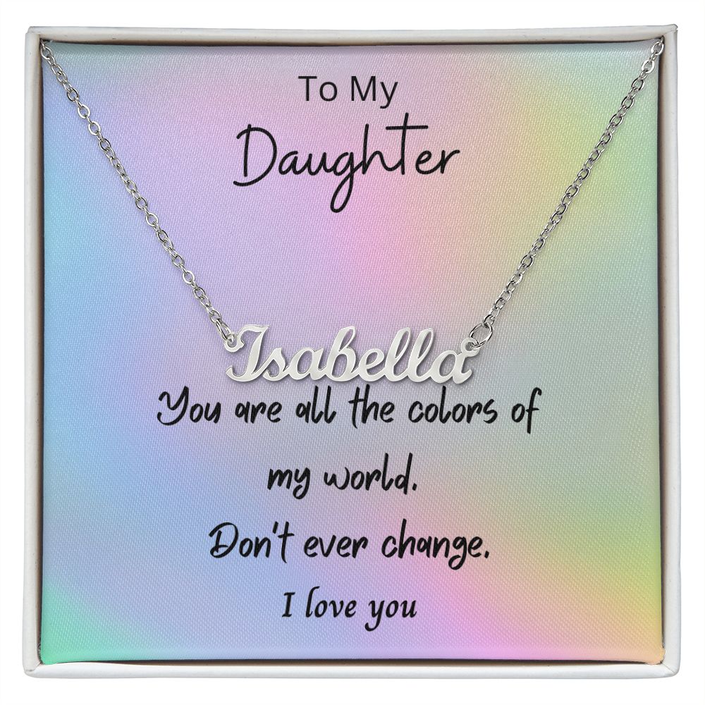 Daughter Gift Personalized Name Necklace