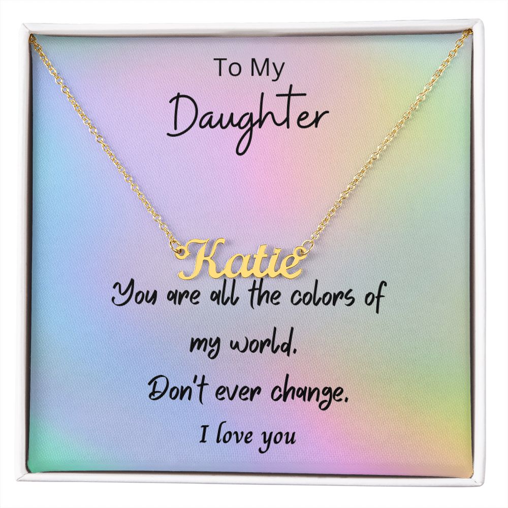 Daughter Gift Personalized Name Necklace