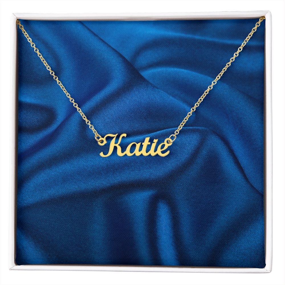 Custom Name Necklace for Women Personalized  Stainless Steel or 18k Yellow Gold Finish