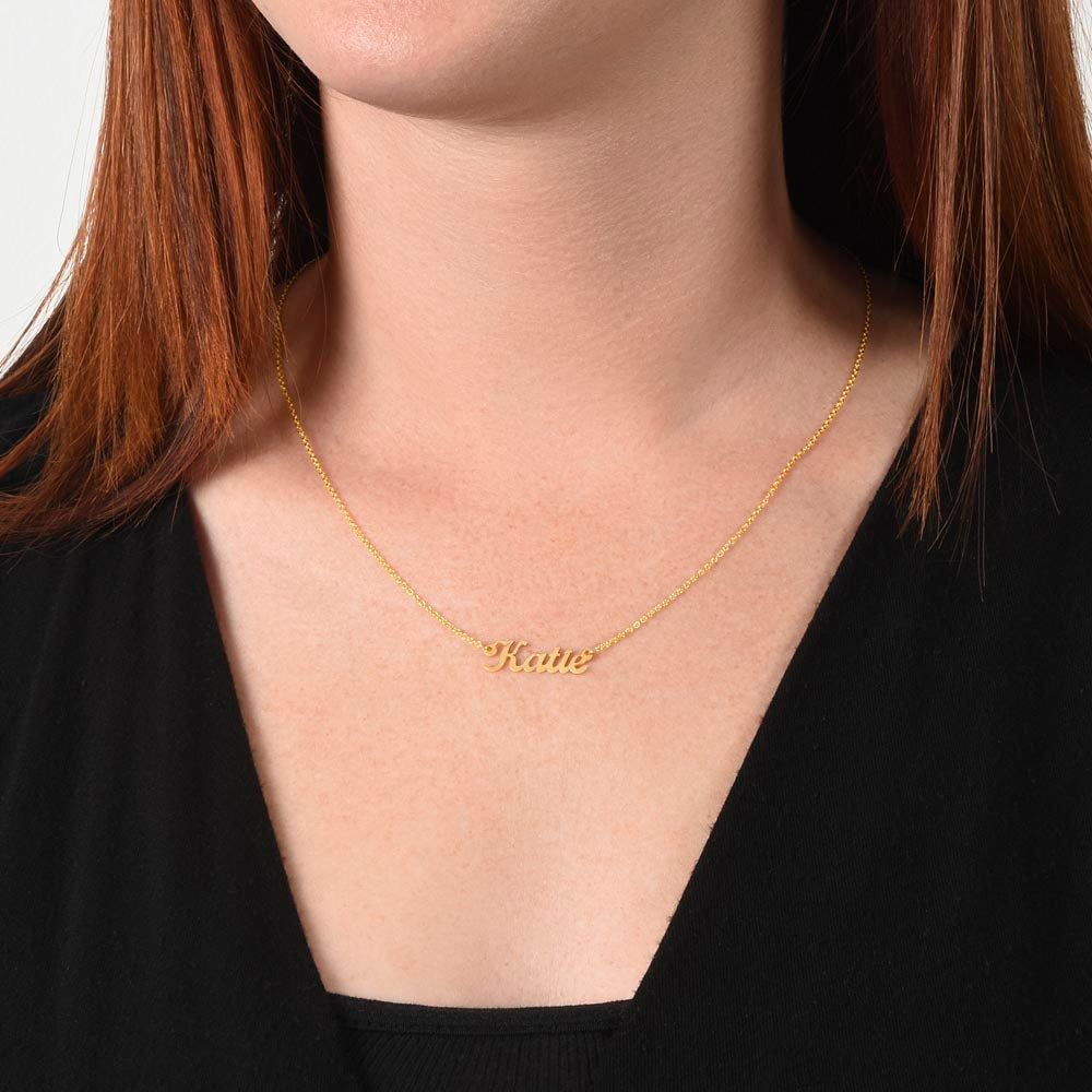 Custom Name Necklace for Women Personalized  Stainless Steel or 18k Yellow Gold Finish