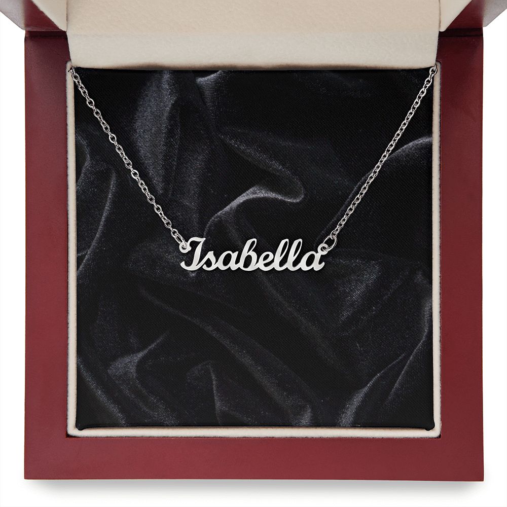 Custom Name Necklace for Women Personalized  Stainless Steel or 18k Yellow Gold Finish