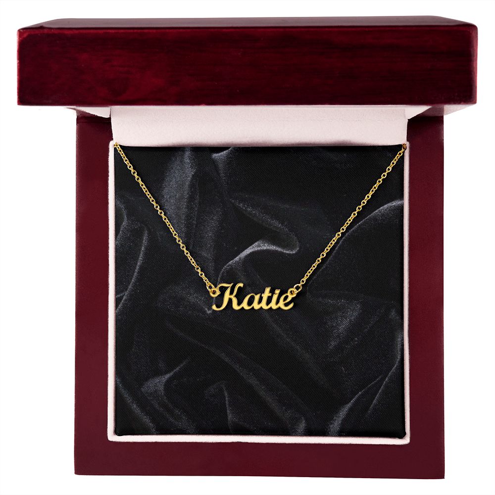 Custom Name Necklace for Women Personalized  Stainless Steel or 18k Yellow Gold Finish