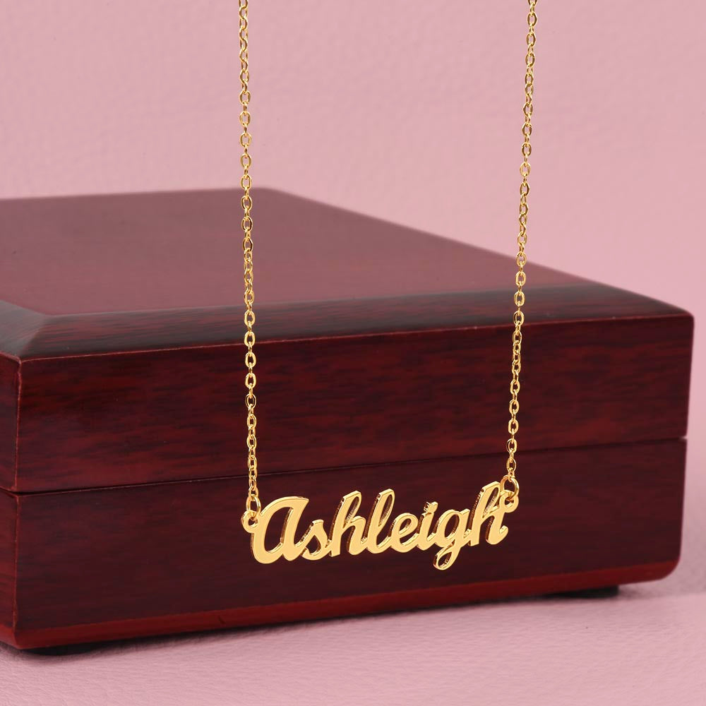 Custom Name Necklace for Women Personalized  Stainless Steel or 18k Yellow Gold Finish