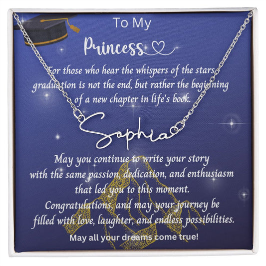 Graduation Gift | Personalized Name Necklace | Custom | Starfall Festival Pendant | Velaris ACOTAR Inspired | Bookish | Book Gift | Ethereal Princess