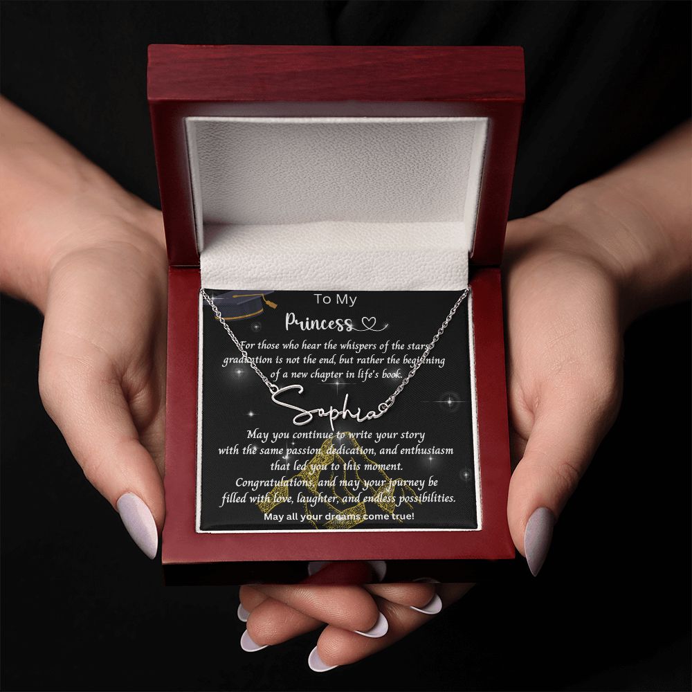 Graduation Gift | Personalized Name Necklace | Custom | Starfall Festival Pendant | Velaris ACOTAR Inspired | Bookish | Book Gift | Ethereal Princess