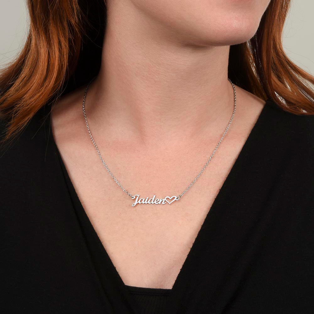 To My Mother | Gift From Son, Gold Personalized Custom Name Necklace for Women, Praying Mother, Inspirational Message, Unique Mothers Day Gift