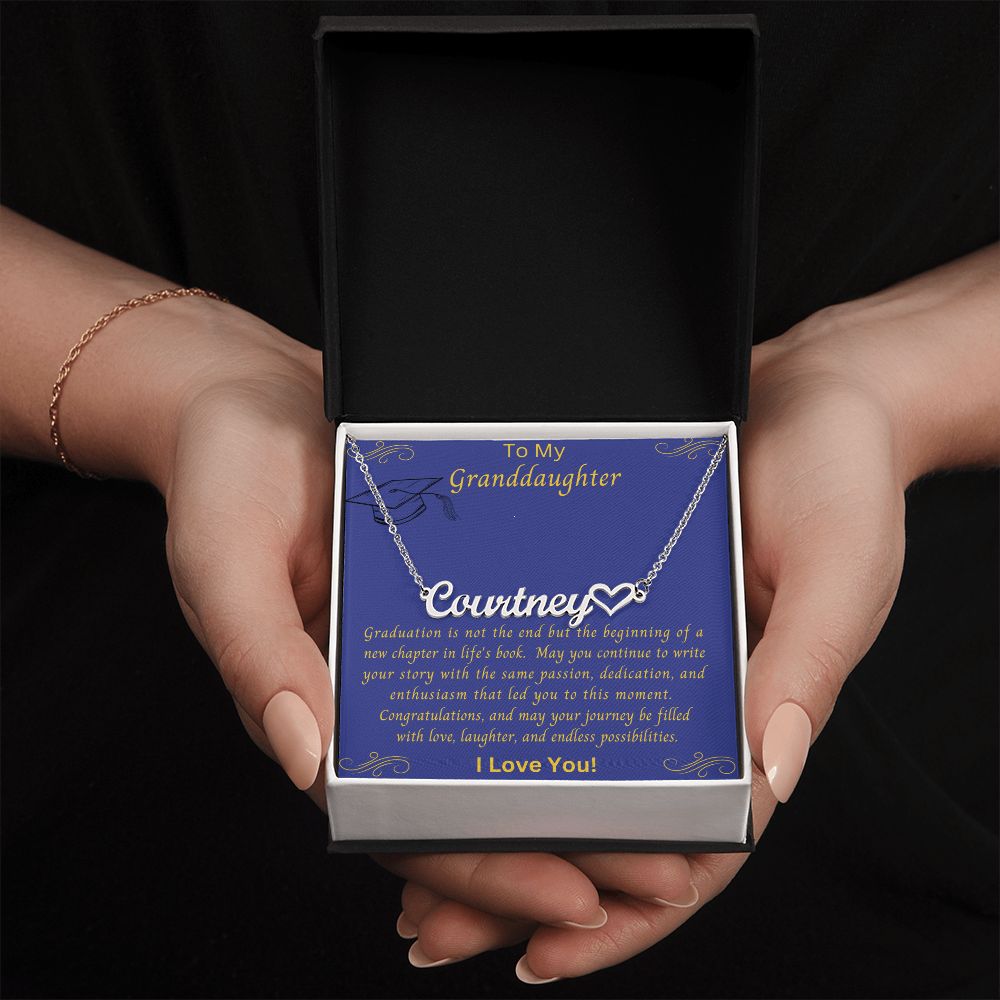 Granddaughter Graduation Gift | From Grandma, Custom Necklace, Graduate Present from Grandpa, Graduation Gifts 2023, High School Senior