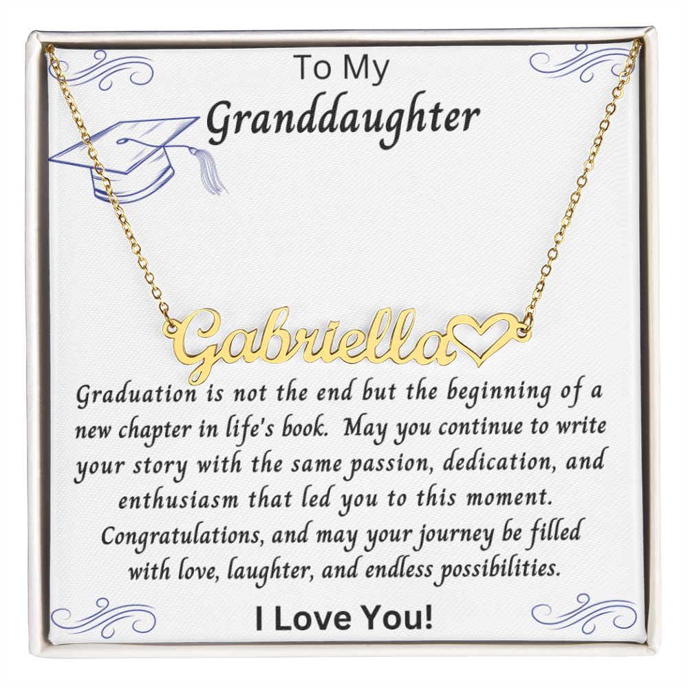 Granddaughter Graduation Gift | From Grandma, Custom Necklace, Graduate Present from Grandpa, Graduation Gifts 2023, High School Senior
