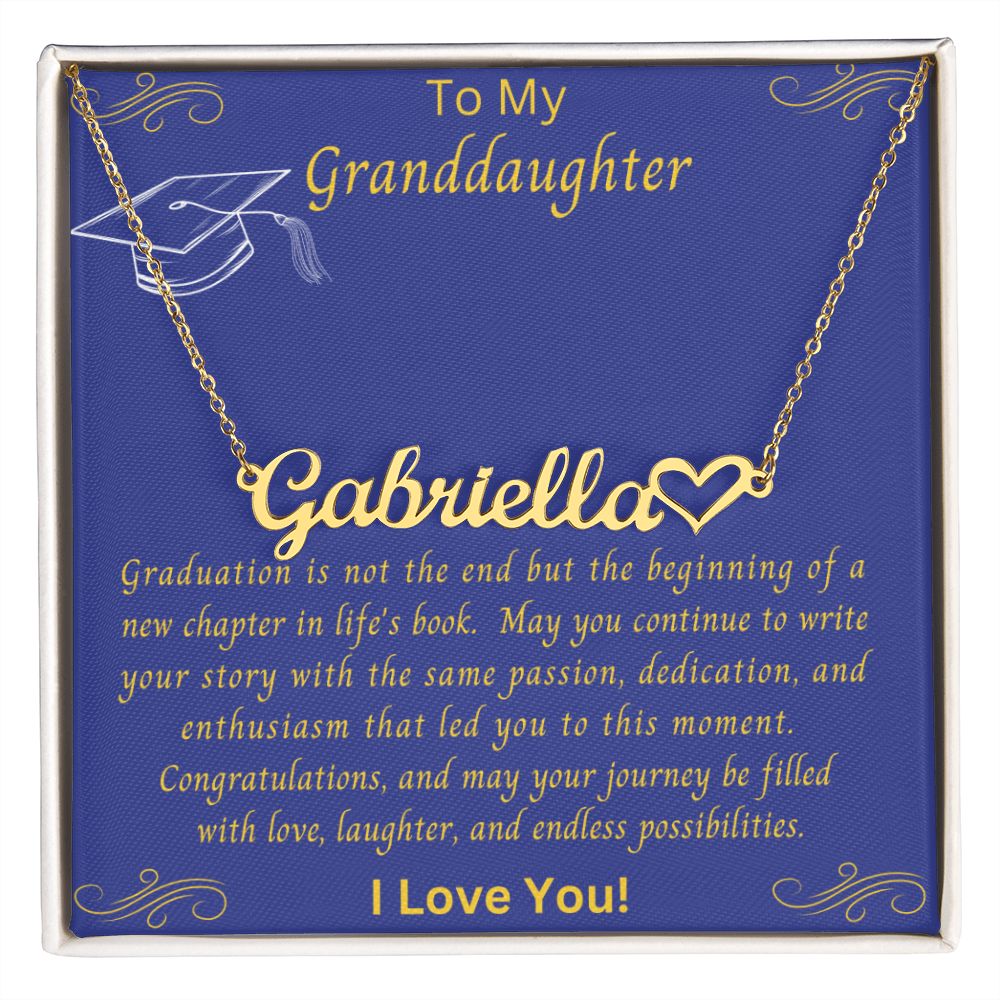 Granddaughter Graduation Gift | From Grandma, Custom Necklace, Graduate Present from Grandpa, Graduation Gifts 2023, High School Senior