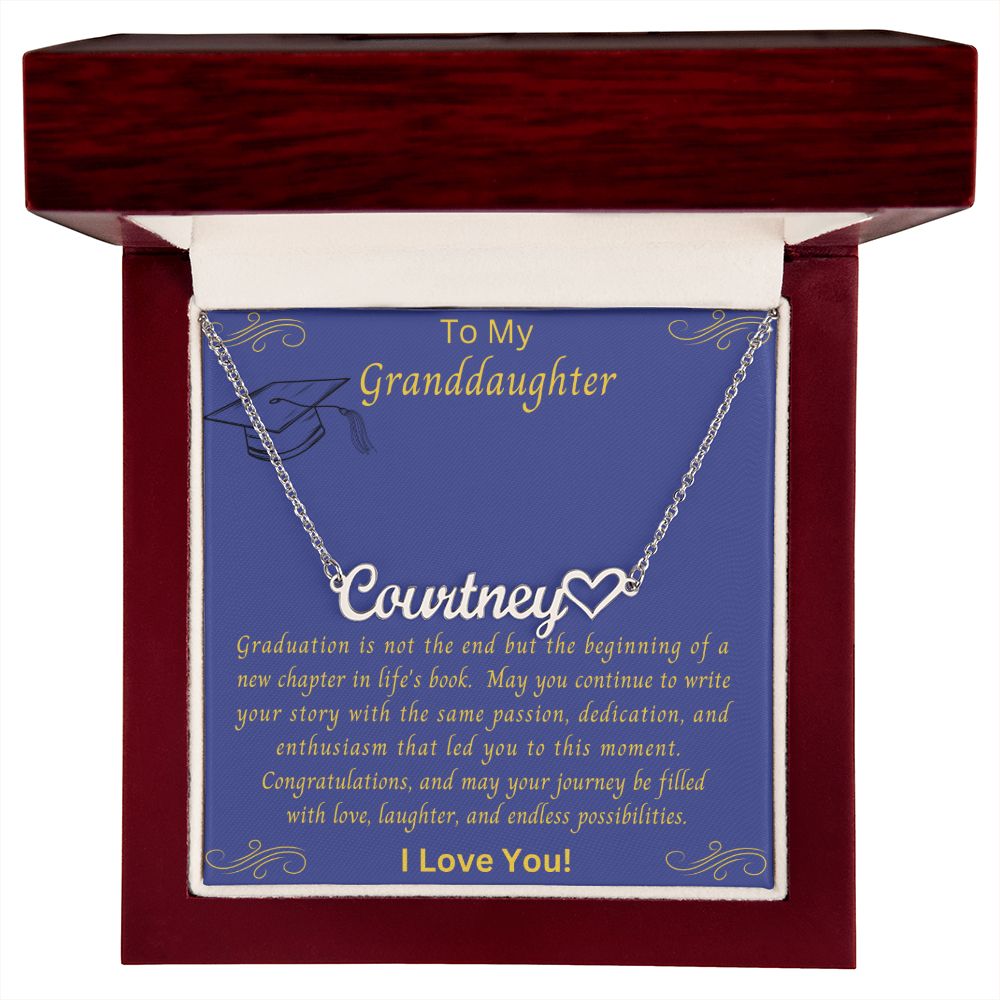 Granddaughter Graduation Gift | From Grandma, Custom Necklace, Graduate Present from Grandpa, Graduation Gifts 2023, High School Senior