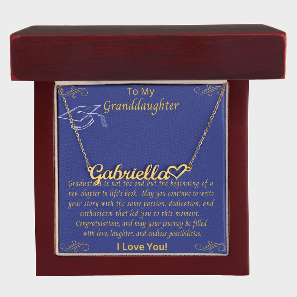 Granddaughter Graduation Gift | From Grandma, Custom Necklace, Graduate Present from Grandpa, Graduation Gifts 2023, High School Senior