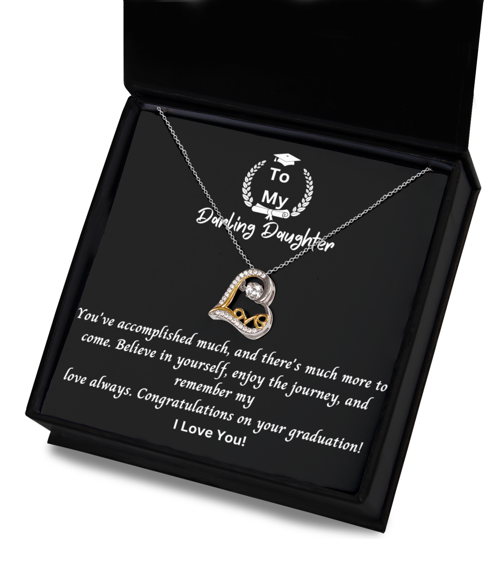 Daughter Graduation Gift | Fom Mom | From Dad| Unique Dancing Heart Necklace
